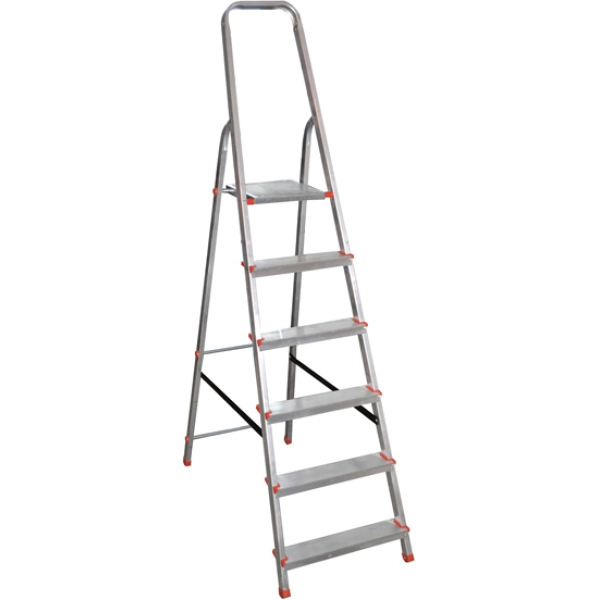 Scala alluminio domestica 6 gradini stella basic - Z12675