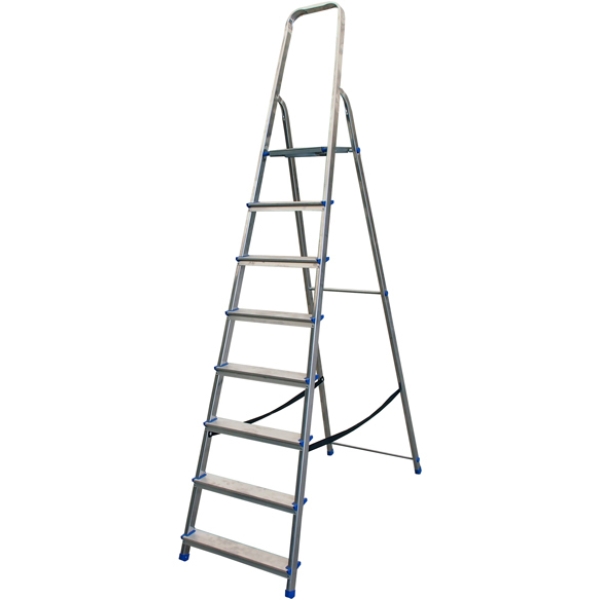 Scala alluminio domestica 8 gradini stella basic - Z12676