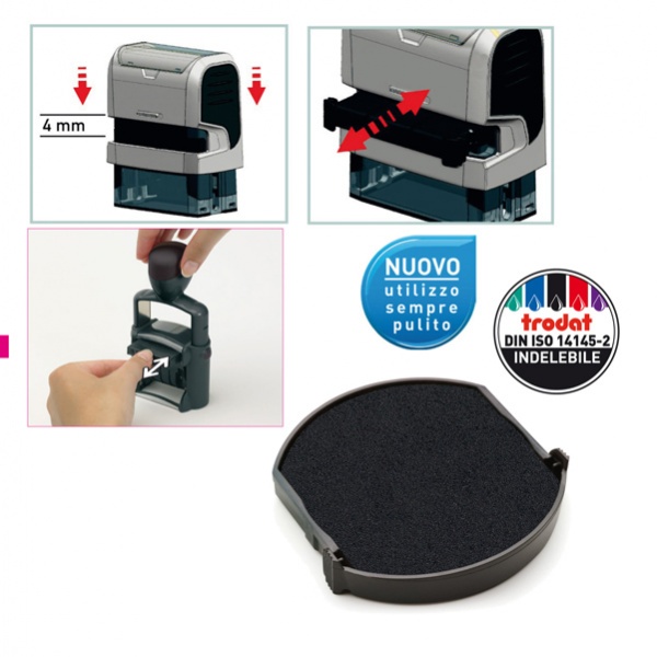 Blister da 2 tamponi 6/4638 nero trodat - Z12727