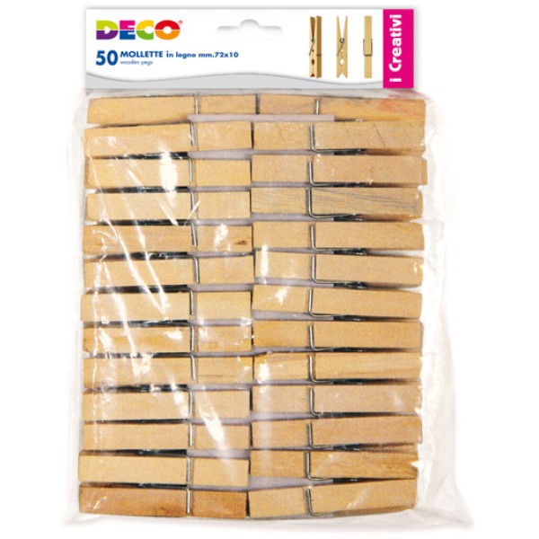 MOLLETTE IN LEGNO BUSTA DA 50PZ DIM. 72X10MM CWR - Z12944