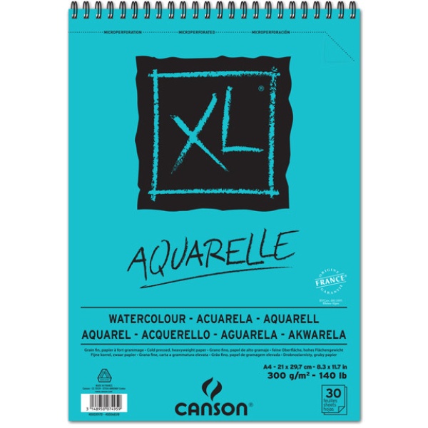 ALBUM XL AQUARELLE F.TO A4 300GR 30FG CANSON - Z12968