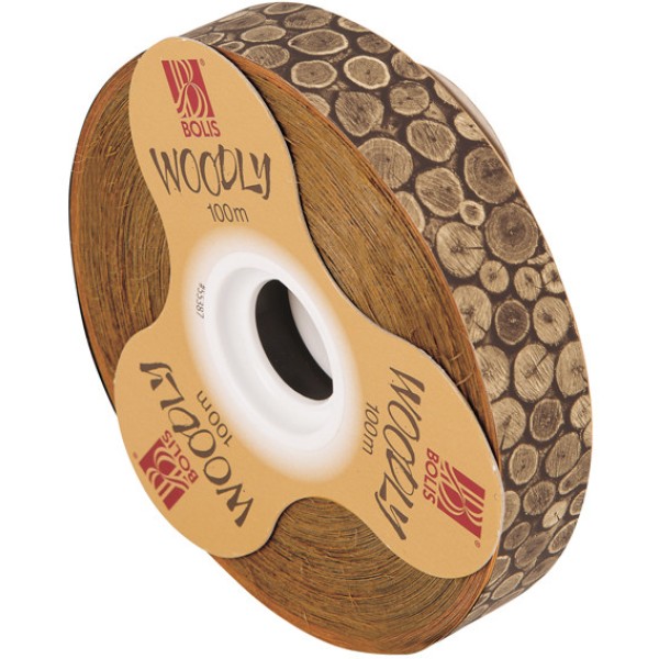 ROTOLO NASTRO WOODLY TRONCHI 24MMX100MT BOLIS - Z13159