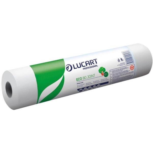 Lenzuolino medico in rotolo 59cm x 80mt Bianco Eco 80 Lucart - Z13262