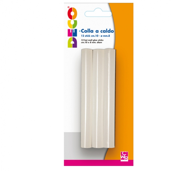 12 STICK COLLE PER PISTOLA MINI TG02M DIAM. 8MM - LUNGH. 10CM CWR - Z13299