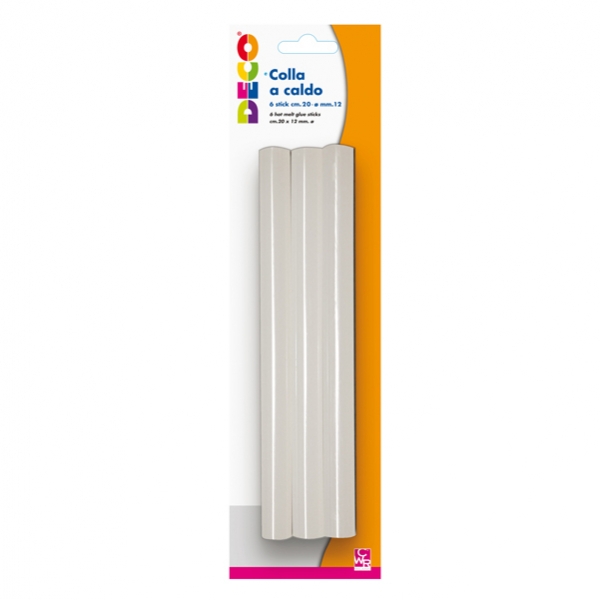 6 STICK COLLE PER PISTOLA GRANDE TY102M DIAM. 12MM - LUNGH. 20CM CWR - Z13301