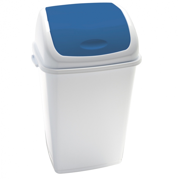 PATTUMIERA A BASCULANTE 50LT RIF BASIC BIANCO/BLU - Z13435