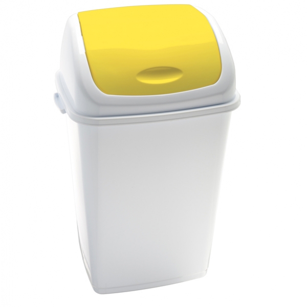 PATTUMIERA A BASCULANTE 50LT RIF BASIC BIANCO/GIALLO - Z13436