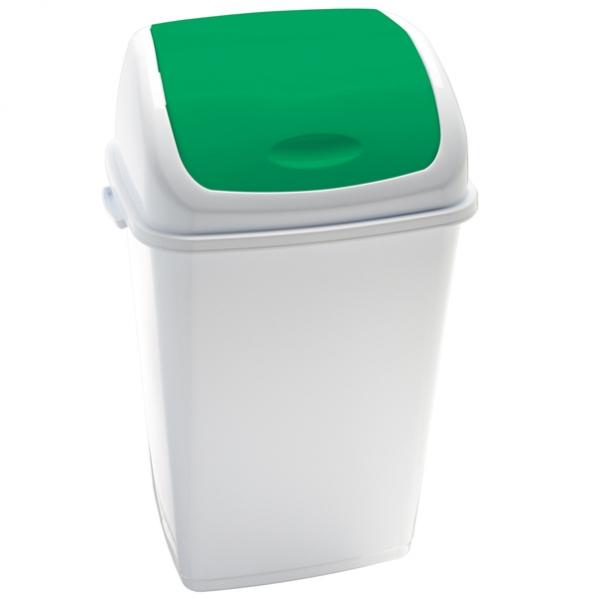 PATTUMIERA A BASCULANTE 50LT RIF BASIC BIANCO/VERDE - Z13438
