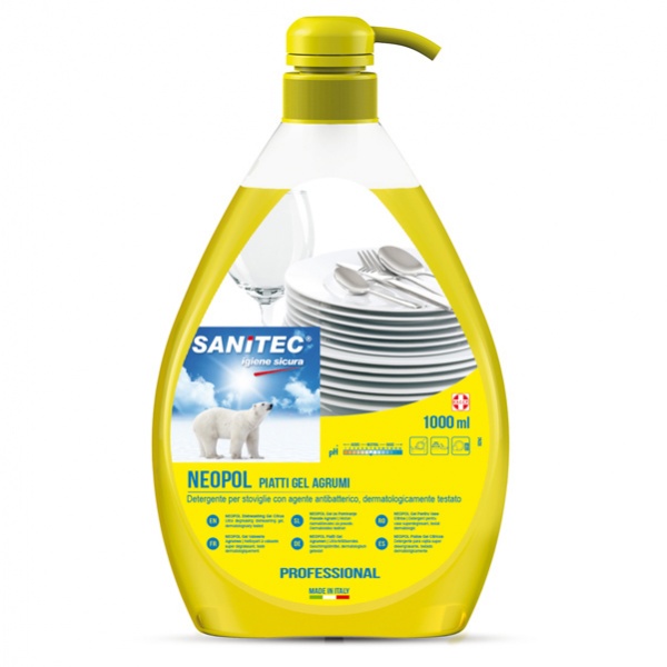 DETERGENTE STOVIGLIE NEOPOL PIATTI GEL 1LT SANITEC - Z13449