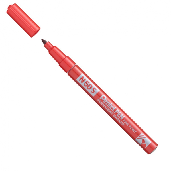 MARCATORE N50 SLIM ROSSO PUNTA TONDA 3,18MM PENTEL - Z13614