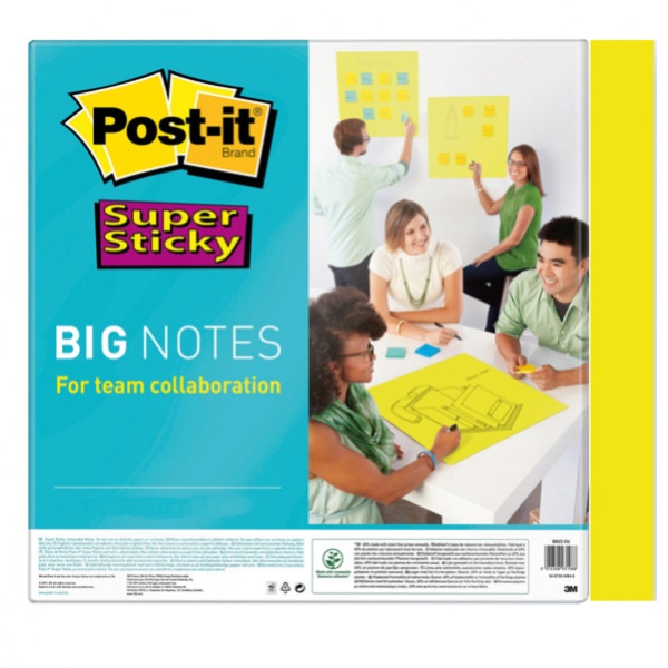 BLOCCO 30 FOGLI POST-IT®SUPER STICKY 279X279MM BIG NOTES GIALLO BN11-EU - Z13776