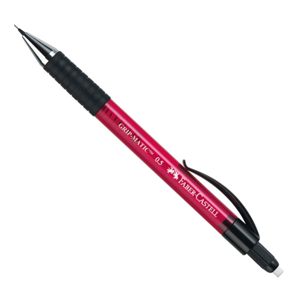 PORTAMINE 0,5MM GRIP MATIC Fusto rosso FABER CASTELL - Z13780