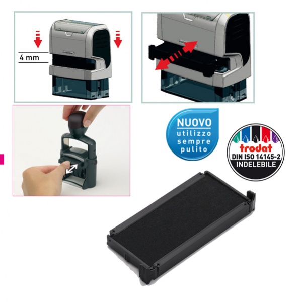 BLISTER DA 3 TAMPONI 6/4915 NERO TRODAT - Z13837