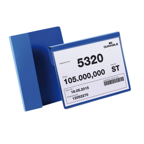 50 BUSTE IDENTIFICAZIONE CON ALETTA 210X148MM (A5-ORIZ) 1722 DURABLE - Z13883