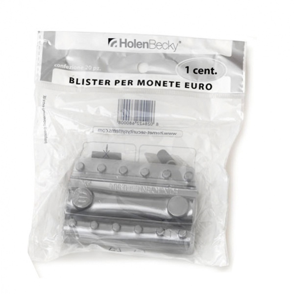 BLISTER 20 PORTAMONETE IN PVC 1CENT TRASPARENTE - Z13905