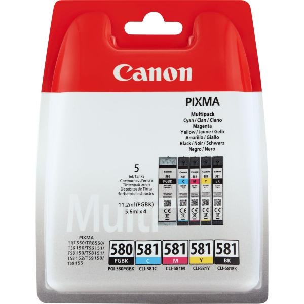 Cartuccia Canon PGI-580 PGBK/C/M/Y/BK (2078C005) n-c-m-g - Z14087