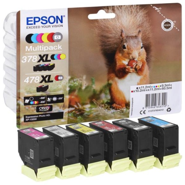 Cartuccia Epson 478XL (C13T379D4010) 6 colori - Z14193