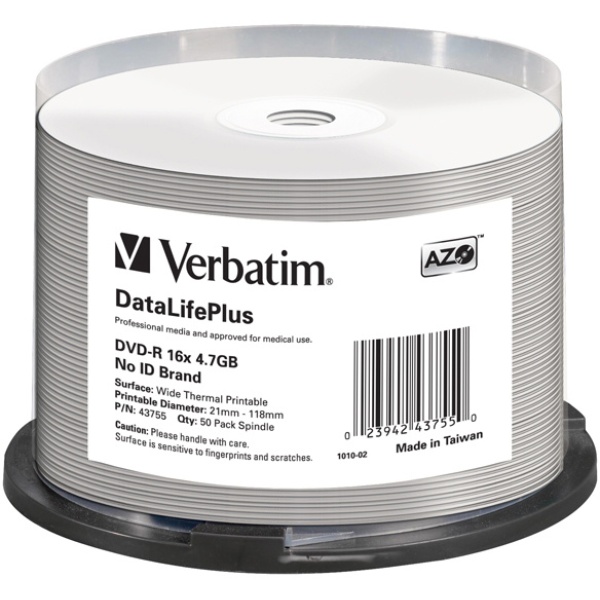 Scatola 50 professional wide thermal printable no id 16 4.7gb / 120' - Z14768