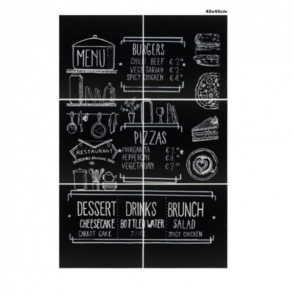 SET 6 LAVAGNE 40X40CM DA PARETE FB-XXL SECURIT - Z15425