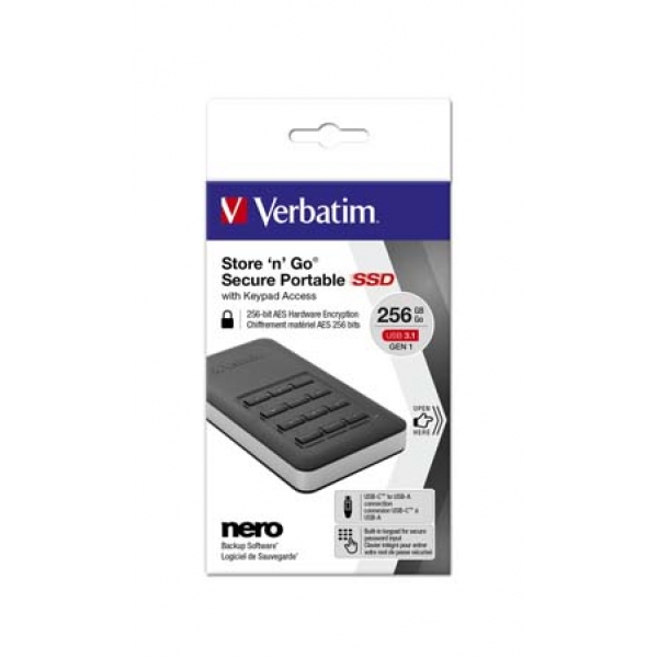 SSD Store 'n' Go Portable con tastierino numerico 256 GB USB 3.1 - Z15912
