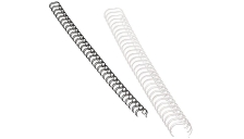 Dorsi metallici a 34 anelli Fellowes - 6 mm - 35 fogli - bianco - 53215 (conf.100)