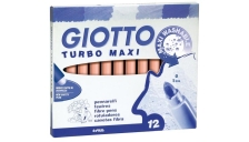 Pennarelli Turbo Giotto - Turbo Maxi punta larga - 1-3 mm - rosa carne - 456006 (conf.12)