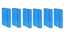 Cartella 3 lembi New Color Brefiocart - dorso 5 cm - 25x35 cm - blu - 0221305.BL (conf.6)