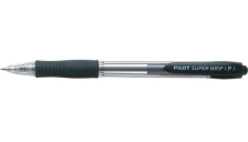 Penna a sfera a scatto Supergrip Pilot - 1 mm - nero - 001440 (conf.12)