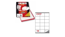 Etichetta adesiva c/517 bianca 100fg A4 70x48mm (18et/fg) markin - Z00720