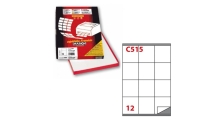 Etichetta adesiva c/515 bianca 100fg A4 70x72mm (12et/fg) markin - Z00721