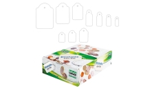Scatola 500 etichette con filo A391 28x43mm - Z01018