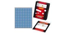 Etichetta adesiva blu tonda ø10mm (10fogli x 120etichette) markin - Z01122