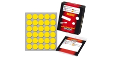 Etichetta adesiva giallo tonda ø22mm (10fogli x 30etichette) markin - Z01169