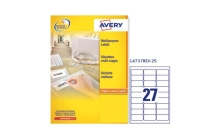 Etichetta adesiva l4737rev bianca rimovibili 25fg A4 63,5x29,6mm (27et/f) laser - Z01752