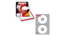 Etichetta adesiva a/463 bianca 100fg x cd ø117,5mm foro41mm (2et/fg) markin - Z01757