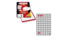 Etichetta adesiva r/300 bianca 100fg A4 tonda ø20mm (88et/fg) markin - Z02343