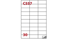 Etichetta adesiva c/557 bianca 100fg A4 70x29,7mm (30et/fg) markin - Z02353