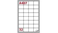 Etichetta adesiva a/407 bianca 100fg A4 47,5x35mm (32eti/fg) markin - Z02371