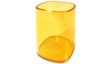 Portapenne bicchiere trasparente arancio arda - Z02991