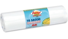 10 sacchi immondizia 70x110cm 120lt hd 16µ bianchi logex - Z03523
