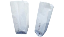 100 sacchetti bianchi 10x21cm +7,5cm in carta kraft - Z05821