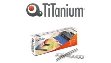 Scatola 50 dorsi metallo 8mm bianco 34 anelli titanium - Z05874