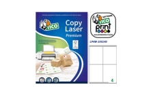 Etichetta adesiva LP4W bianca 100fg A4 105x140mm (4et/fg) Laser Tico - Z05907
