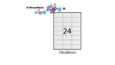 Etichetta adesiva bianca 100fg A4 70x36mm (24et/fg) starline - Z09085
