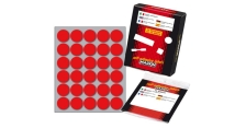 Etichetta adesiva rosso tonda ø22mm (10fogli x 30etichette) markin - Z09667