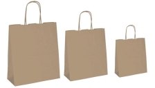25 shoppers carta biokraft 22x10x29cm neutro cordino avana - Z11691