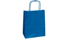 25 shoppers carta kraft 14x9x20cm twisted blu - Z13089