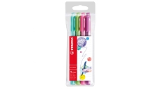 ASTUCCIO 4 PENNARELLI POINT MAX PUNTA 0,8MM AZZURRO/VERDE/ROSA/VIOLA STABILO - Z13602