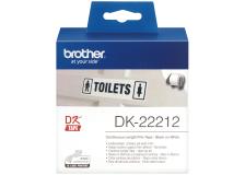 Rotolo etichette Brother DK22212 nero-bianco - 145769