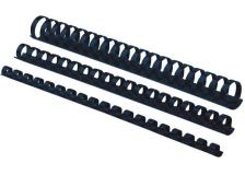 Dorsi plastici a 21 anelli Fellowes - 6 mm - 20 fogli - nero - 5345307 (conf.100)